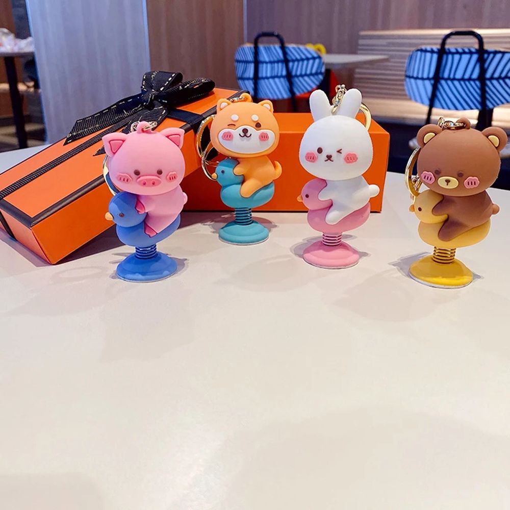 Móc khóa silicon thiết kế kiểu chú chó Shiba Inu đáng yêu