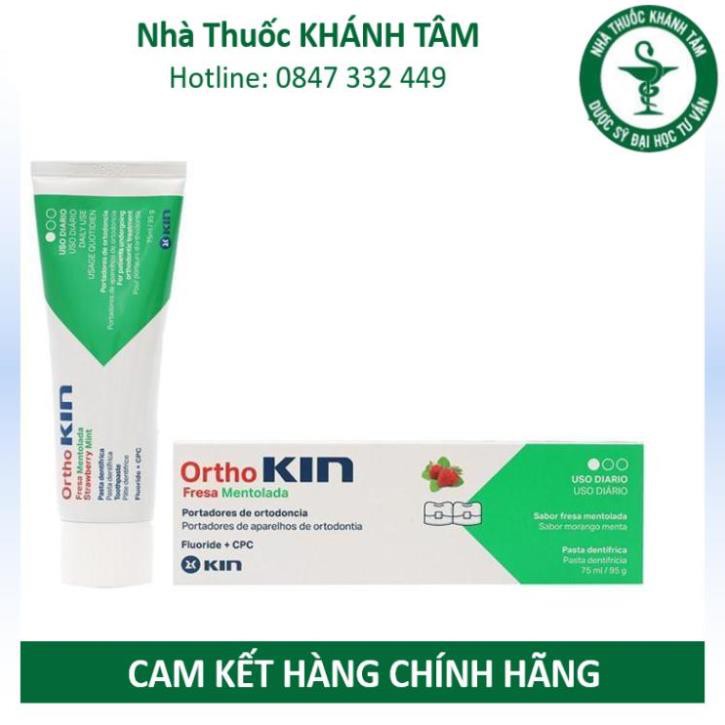 ! Ortho Kin 75ml - Kem đánh răng cho răng niếng, chỉnh nha [orthokin, ortokin] ! !