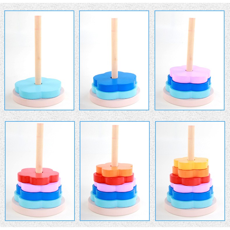 Tháp cầu vồng hoa - đồ chơi thông minh cho bé