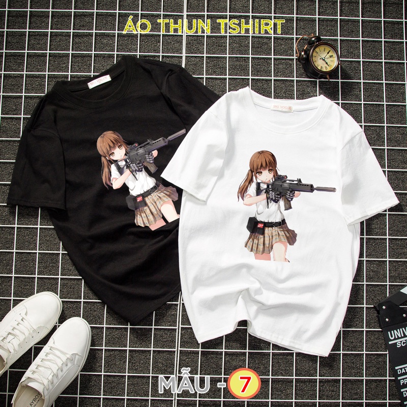Áo thun tay lỡ nam nữ   - Áo phông form rộng Unisex họa tiết anime độc đáo vải dày mịn