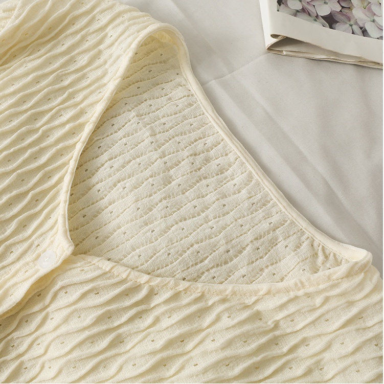 Áo Khoác Cardigan Tay Dài Cổ Chữ V Dáng Ngắn Thời Trang Mùa Hè Cho Nữ