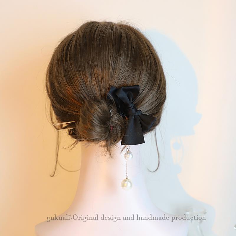 Kẹp Tóc Hình Nơ Đính Ngọc Trai Xinh Xắn
