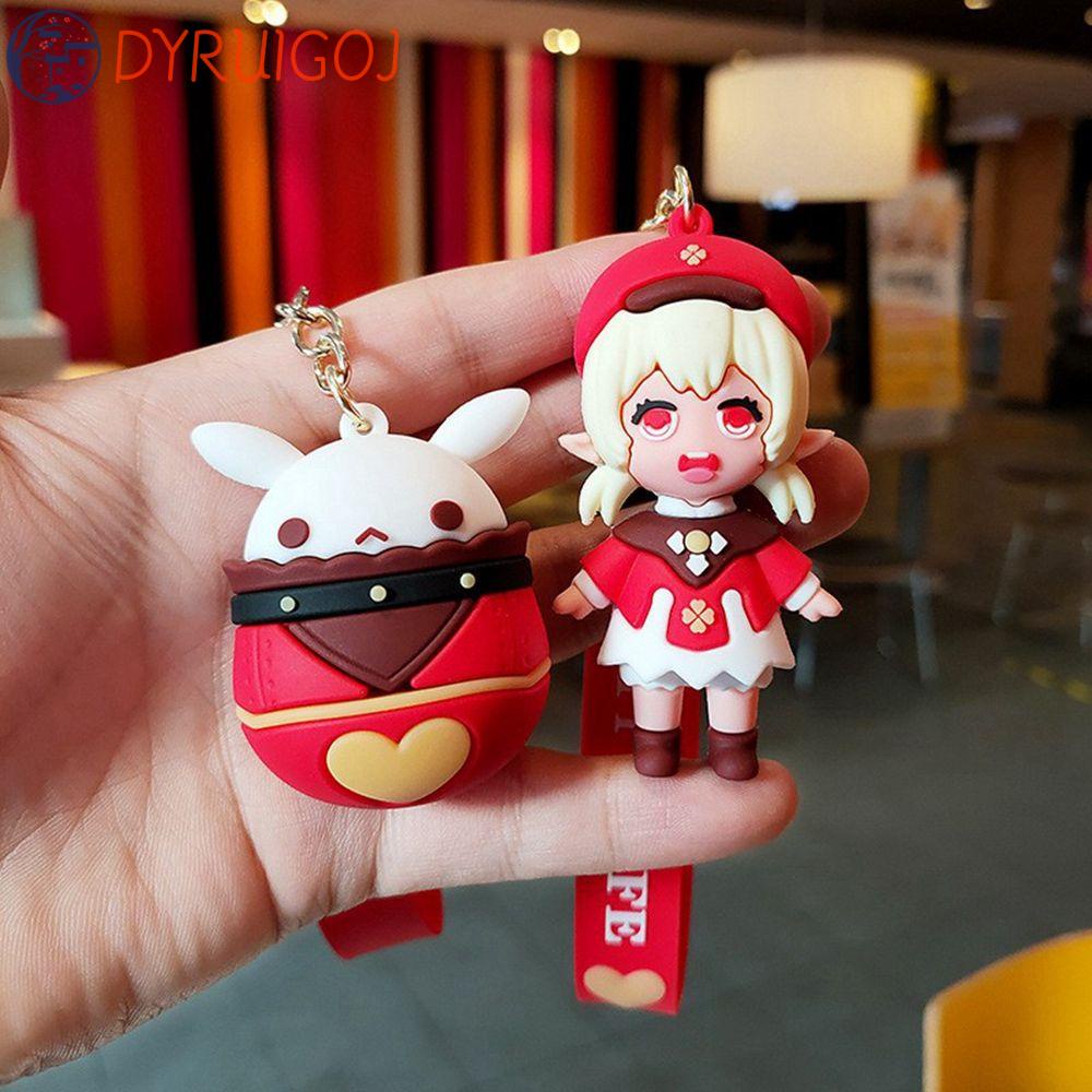 Móc Chìa Khóa Xe Hơi Hình Búp Bê Anime Venti Paimon Player Diluc Klee Độc Đáo Giá Đỡ