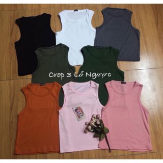 Áo croptop 3 lỗ ngược