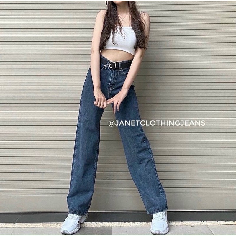 QUẦN JEANS HIGHT CULOTES form chuẩn cao ống suông rộng tôn dáng có 3 màu