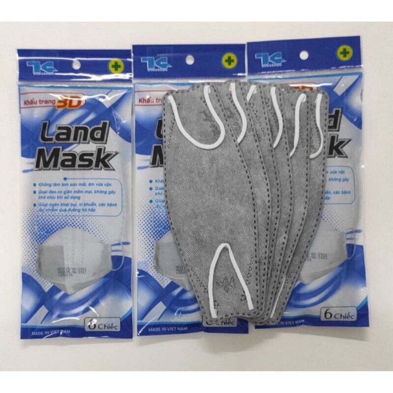Khẩu trang Land Mask 3D bịch 6 chiếc | BigBuy360 - bigbuy360.vn