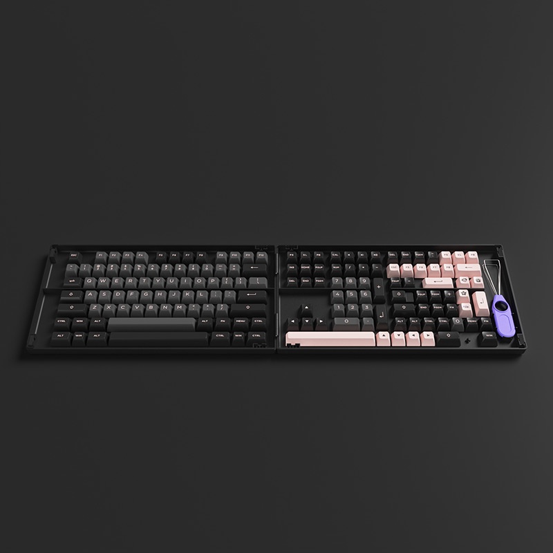 Set keycap AKKO Black Pink (PBT Double-Shot/ASA profile/158 nút)