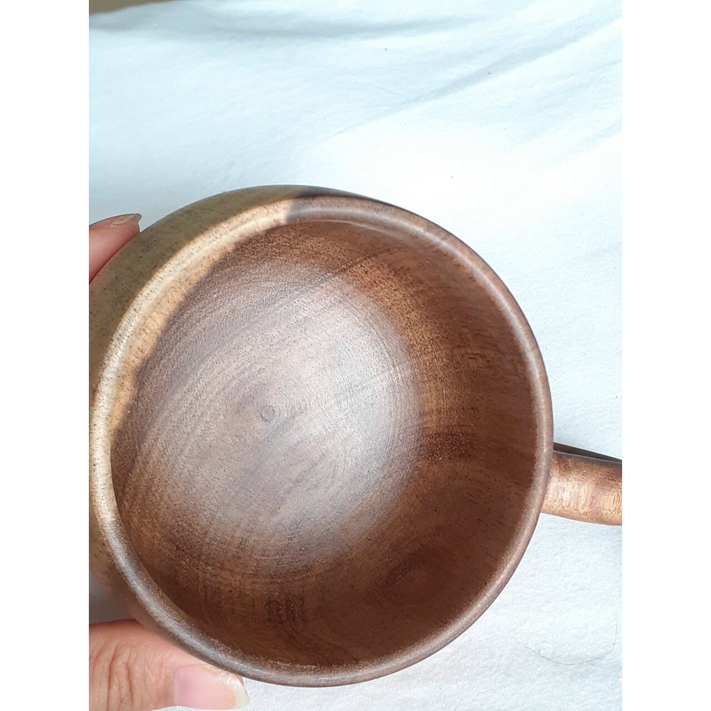 Thìa ,Cốc gỗ KEO có quai cầm xuất Nhật wooden cup