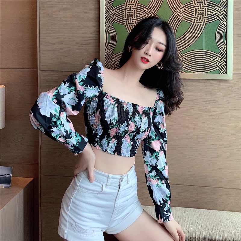 Áo Sơ Mi Dài Tay In Hoa Quyến Rũ Thời Trang Mùa Hè Cho Nữ