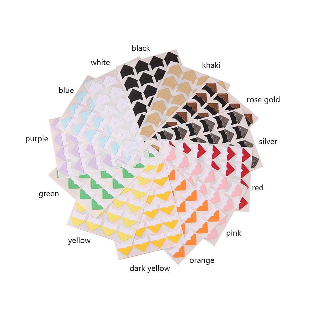 Sticker Giấy Kraft Dán Góc Phong Cách Retro 14 Màu Để Trang Trí Sổ Tay