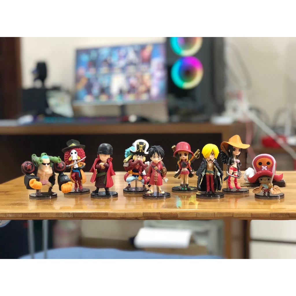 Bộ 9 Mô Hình Nhân Vật One Piece Team Luffy Mũ Rơm