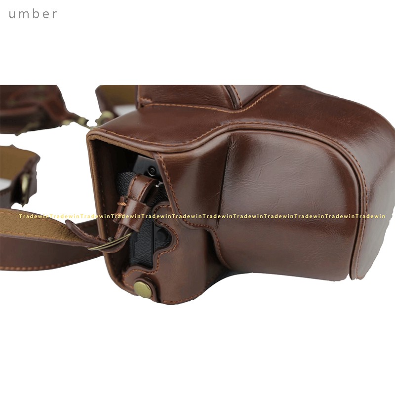 Túi Da Đựng Máy Ảnh Fujifilm X-T100 XT100 15-45mm Kèm Dây Đeo Vai