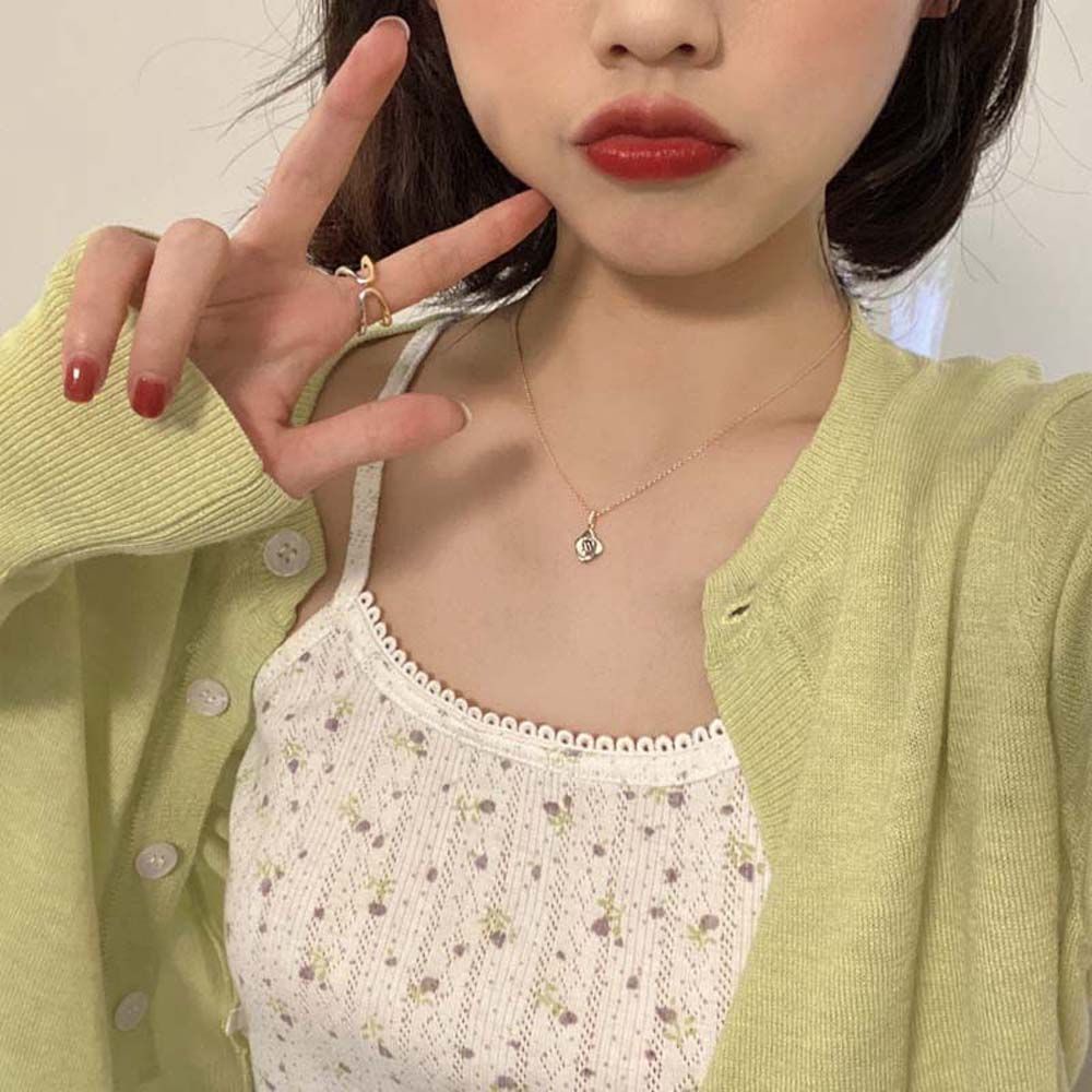 Vòng Cổ Choker Kim Loại Mặt Chữ M Nhiều Màu Sắc Thời Trang Hàn Quốc Thanh Lịch Cho Nữ