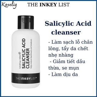 Sữa rửa mặt BHA Salicylic Acid Acne Pore Cleanser - THE INKEY LIST