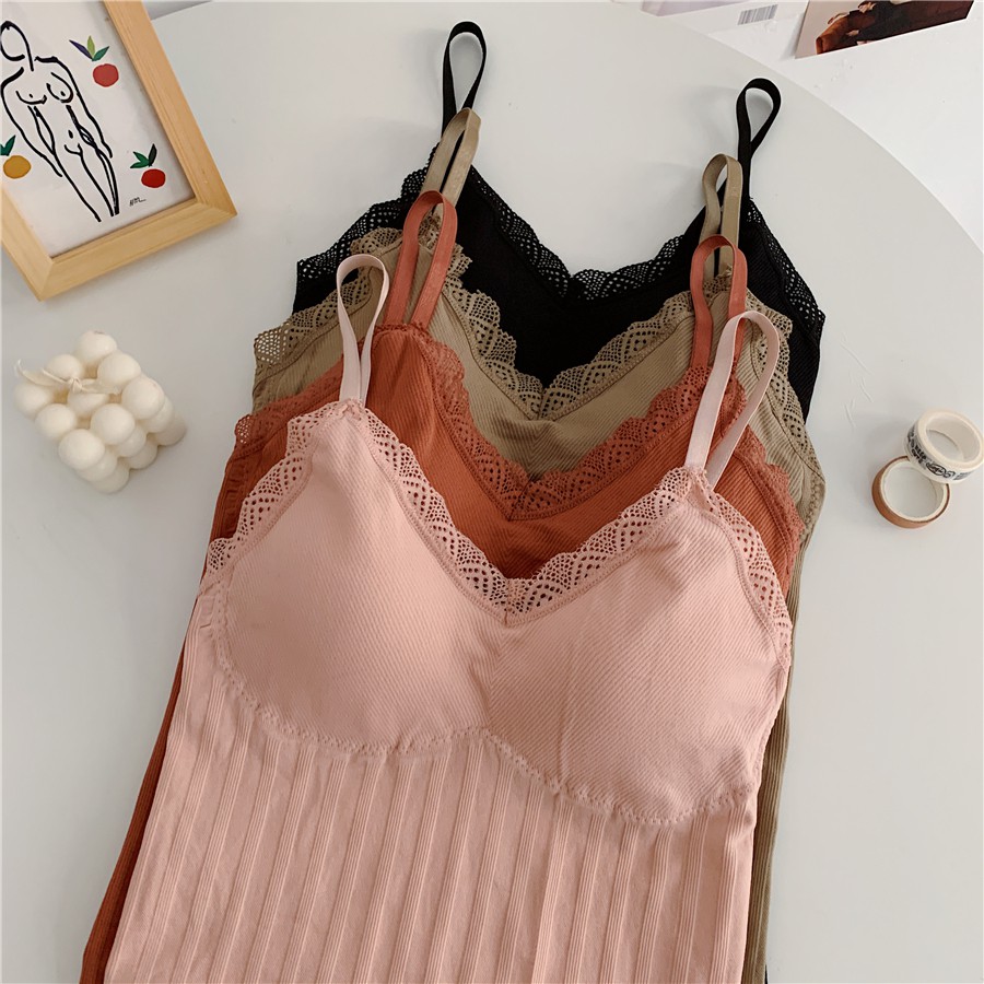 Áo lót ren mỏng hở lưng gợi cảm cổ chữ v thời trang mùa thu ấm áp dành cho nữ  | BigBuy360 - bigbuy360.vn