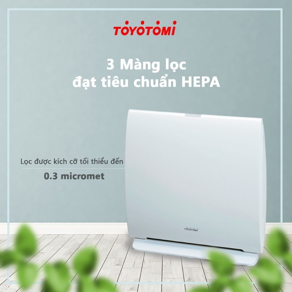 [Mã SKAMSALE03 giảm 10% đơn 200k] Máy lọc không khí gia đình TOYOTOMI AC-V20D , màng lọc HEPA nội địa Nhật Bản sử dụng 1