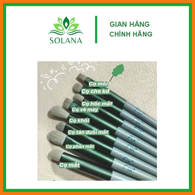 Bộ Cọ Trang Điểm FIX 13 Cây Nội Địa Trung Loại Đẹp, Lông Mềm, Bộ Makeup Tặng Kèm Túi Nhung,  SOLANA