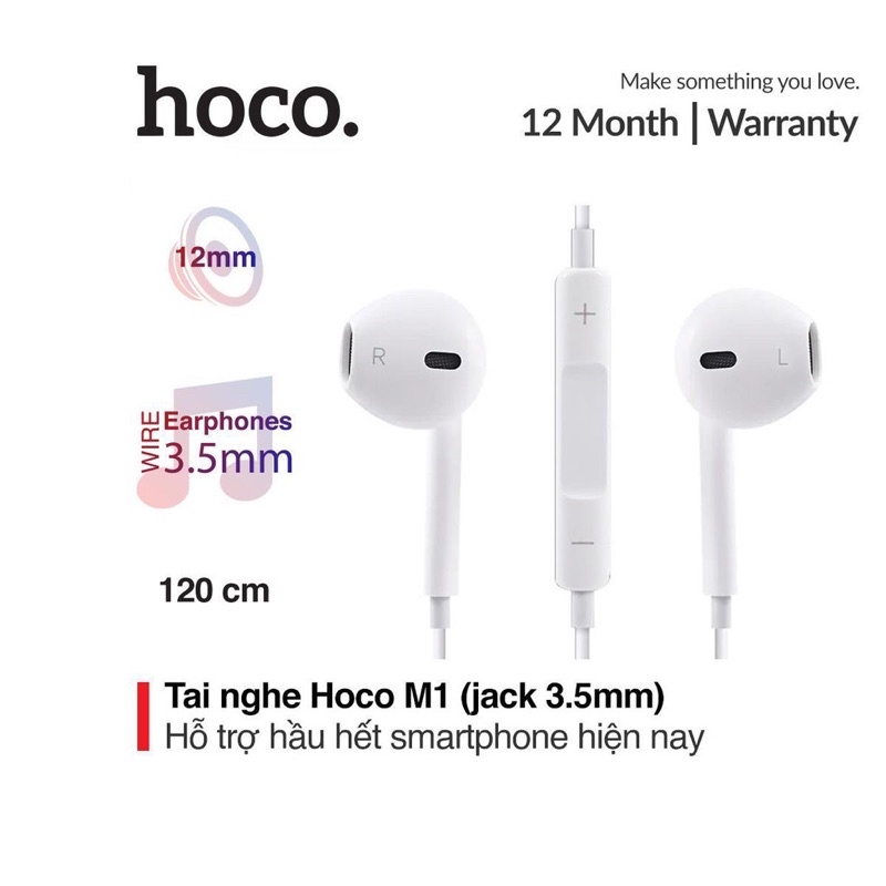 Tai Nghe Hoco M1 Chính Hãng ✓Chất âm cực đỉnh ✓ Hàng siêu cấp cho Iphone/ Sam sung/ oppo