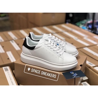 Giày Unisex Domba Korea Gót Đen Da Chính hãng - [H-9111]