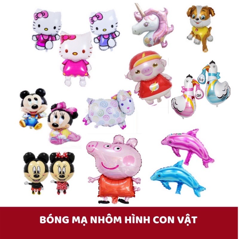 Bóng Hình Size To: Heo Peppa / Lợn/ Chó / Gà / Kitty