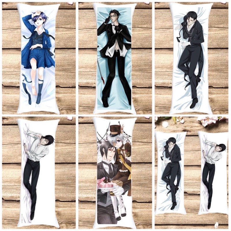 Gối ngủ dài anime Kuroshitsuji Hắc Quản Gia 40cm x1m/ Gối ôm Hắc quản gia