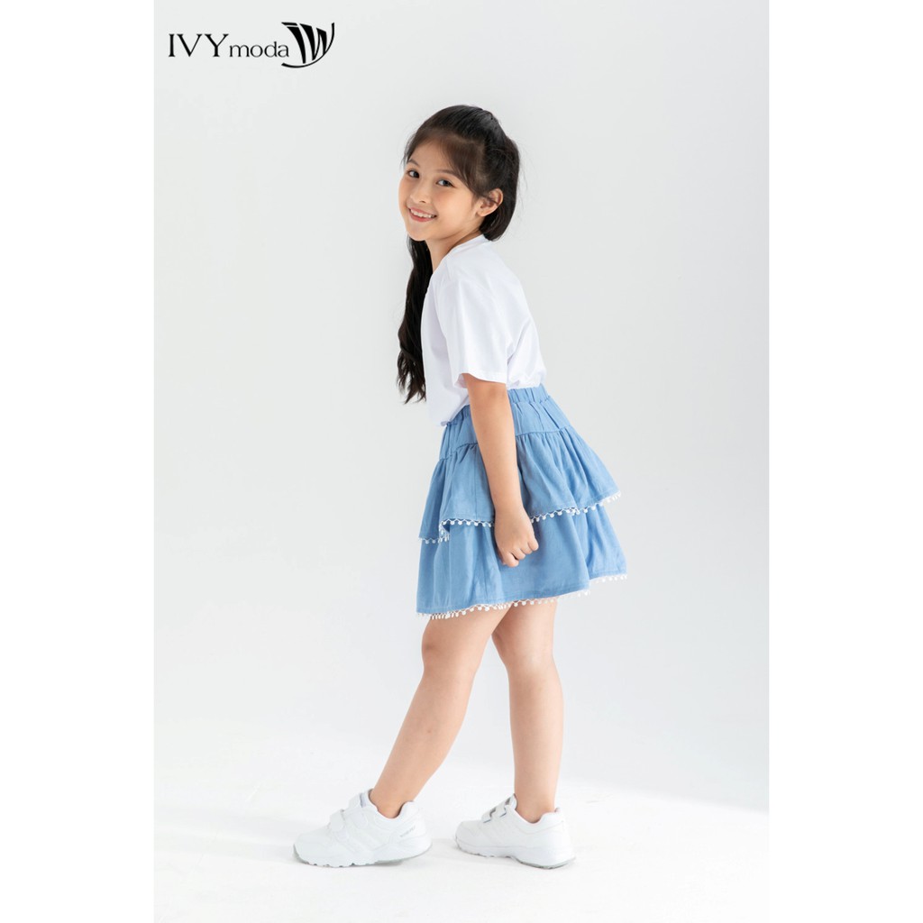 Áo thun quả cherry bé gái IVY moda MS 57G1343