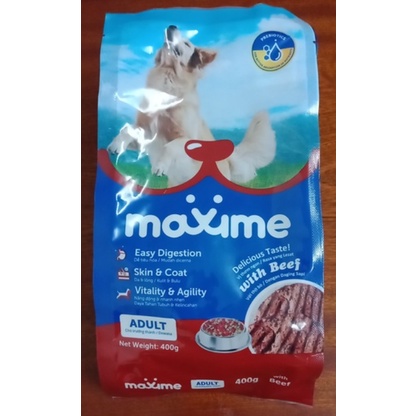 Thức ăn hạt khô cho chó Maxime (vị bò) gói 400g