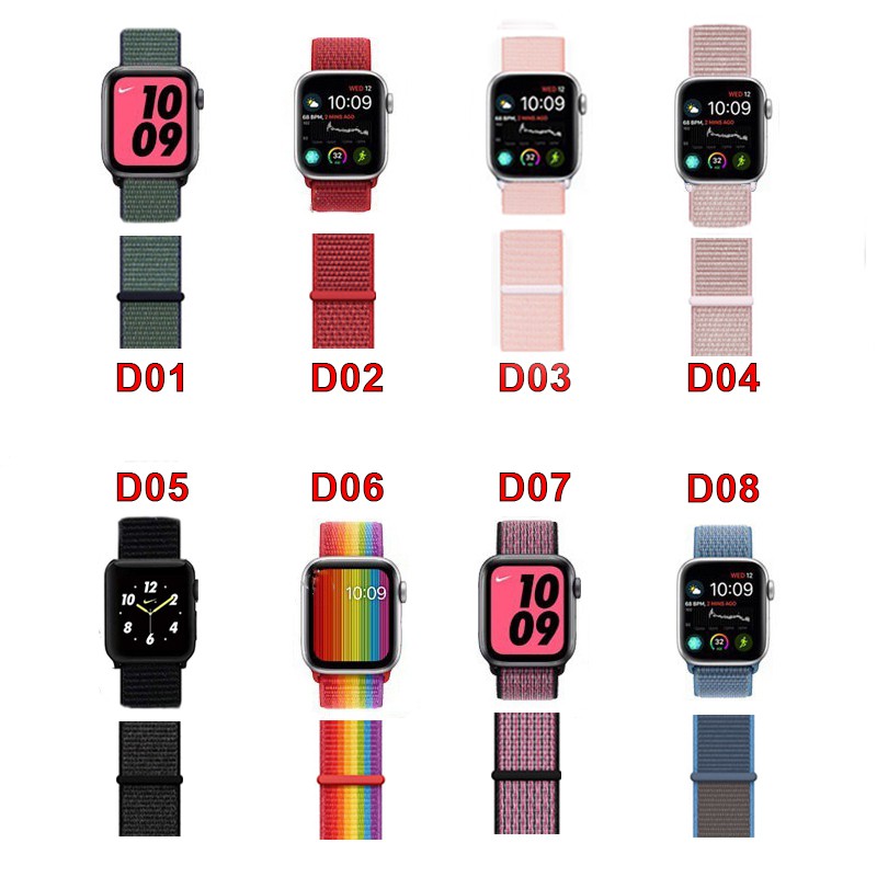 Dây đồng hồ apple watch lynon cao cấp D127 thoải mái đi trời mưa, apple watch series 3, 4, 5, 6, SE, size 38-40-42-44mm