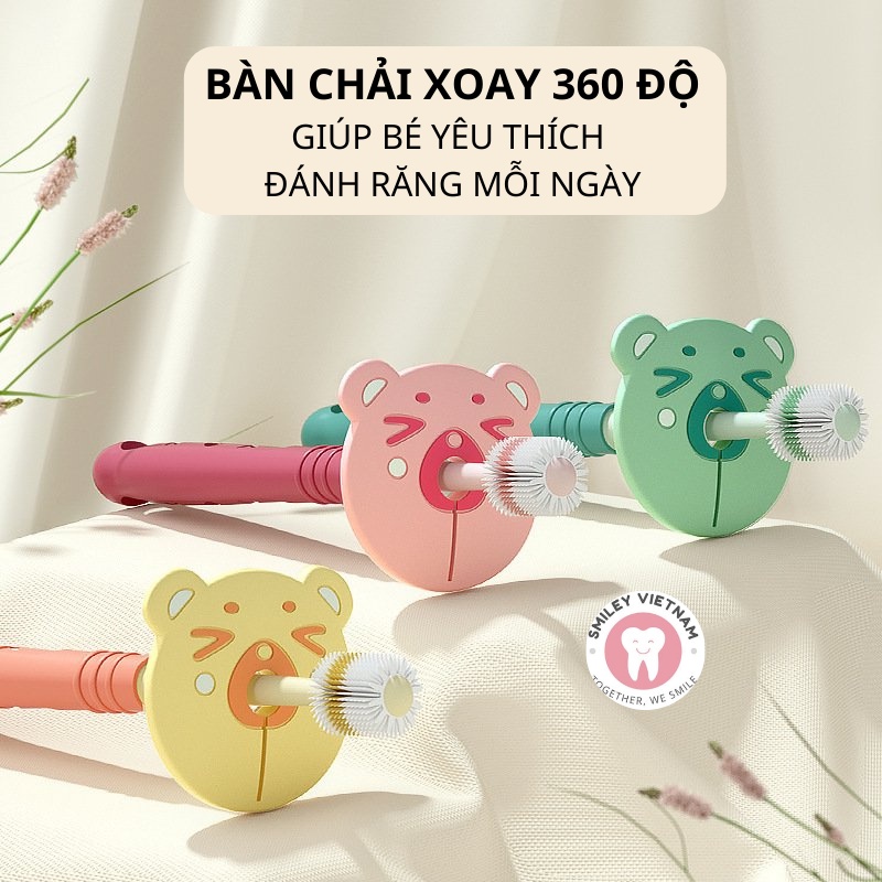 Bàn chải đánh răng cho bé siêu mềm STARRY, bàn chải đánh răng trẻ em 360 độ, giúp bé vệ sinh răng miệng hiệu quả