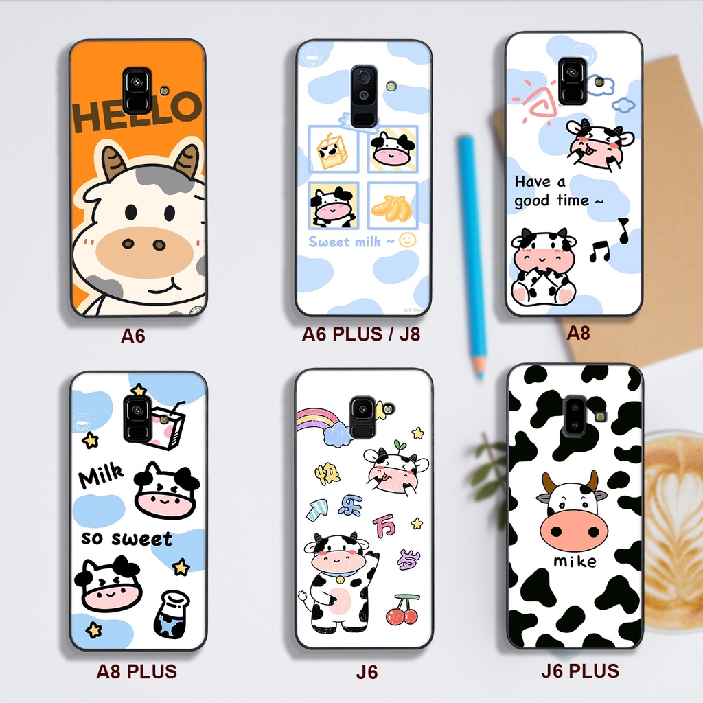 Ốp lưng cho dòng máy Samsung A6 2018 -A6 Plus - A8 2018 - A8 Plus - J6 - J6 PLUS - J8 2018 in hình BÒ SỮA