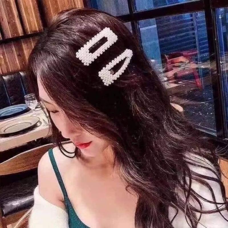 Set 10 kẹp tóc đính hạt cho bạn gái