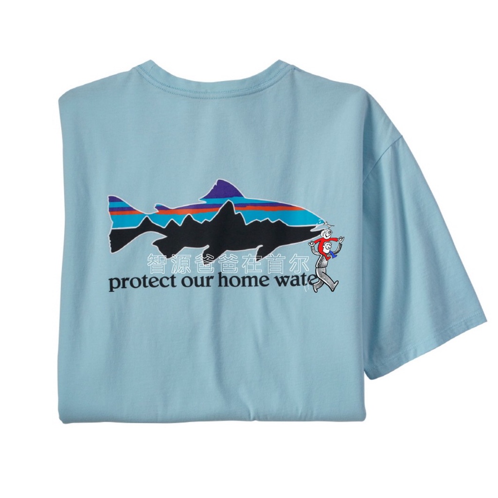 Áo Thun Tay Ngắn In Hình Patagonia Home Whater Trout Cá Tính Cho Nam