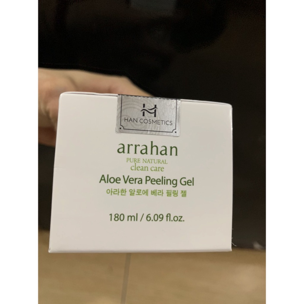 CHÍNH HÃNG -  Tẩy tế bào chết làm sạch và trắng sáng da chiết xuất từ lô hội Arrahan Aloe Vera Peeling Gel 180ml - Hàn Q | BigBuy360 - bigbuy360.vn