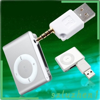 (Hi-Tech) 2pcs Usb 2.0 To 3.5mm Adapter For Apple Ipod Shuffle 1st 2nd Generation