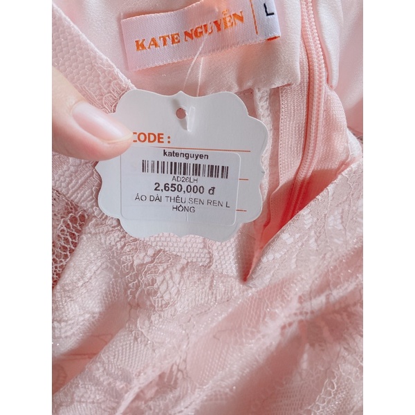 Áo dài thiết kế thêu hoa KATE SALE