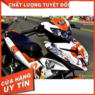 Tem Xe Exciter 150 Samurai Trắng Đỏ