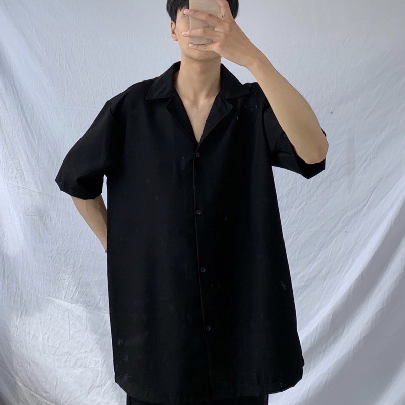 Áo Sơ Mi Trơn Bigsize Cổ Vest Nam/Nữ (Ảnh Thật/Có Sẵn) | BigBuy360 - bigbuy360.vn