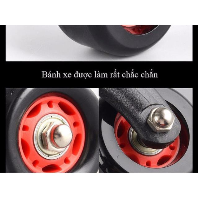 Con lăn tập cơ bụng 4 bánh, Thanh lăn tập luyện 3 bánh kèm thảm tập tại nhà FERADO