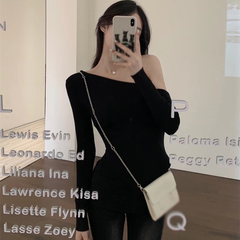 Áo Thun Nữ Dáng Ôm Vạt Lệch Thời Trang Hàn Quốc