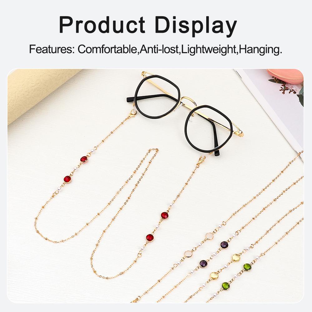 ESPO Dây Chuỗi Hạt Pha Lê Đeo Mắt Kính Giá Đỡ
