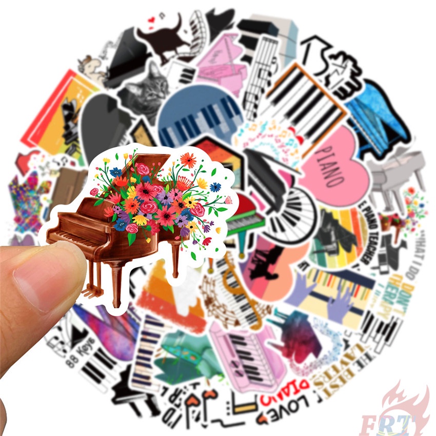 ❉ Miếng Dán Trang Trí Đàn Piano 01 Độc Đáo ❉ Bộ 50 Miếng Dán Chống Thấm Nước Họa Tiết Thời Trang Dùng Trang Trí