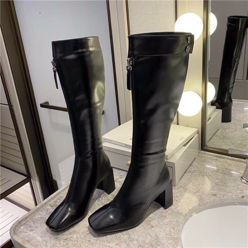 Boot hạ  Bốt khuy khoá trước về hàng 3 màu Đen - Nâu - Kem cực xinh, Hàng fullbox Sz 35-38