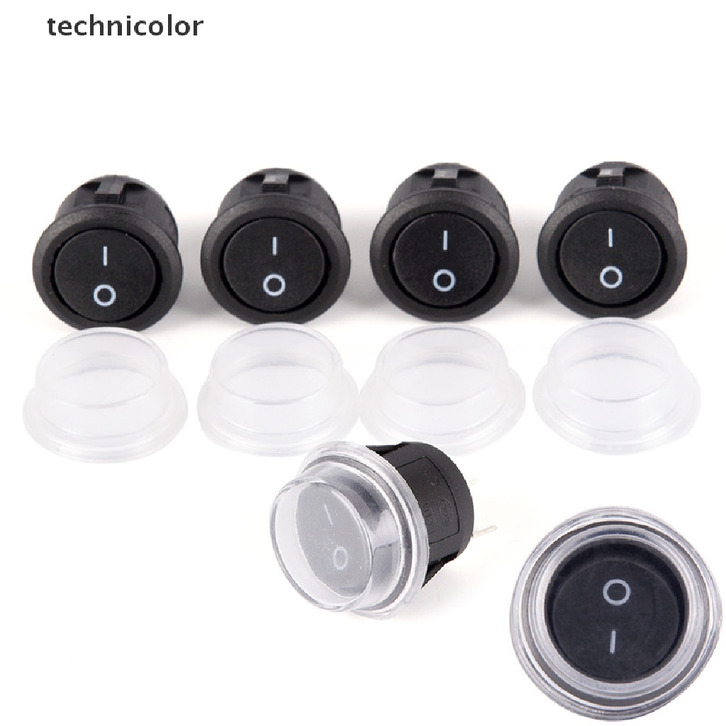 1 Công Tắc ON-OFF Tròn 2 Chấu + Vỏ Bọc Chống Nước Cho Xe Hơi