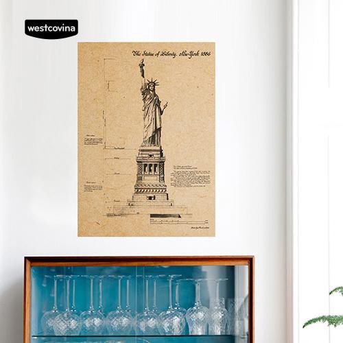 Đề can dán tường hình giấy viết kiểu cũ