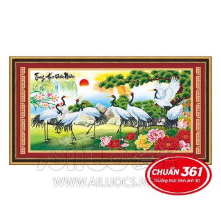Tranh thêu chữ thập 3d Bát hạc đồng xuân < 53298 > chưa thêu