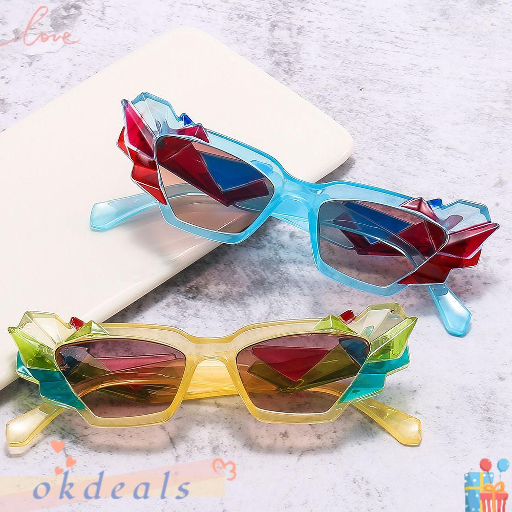 Kính Mát Hình Mắt Mèo Màu Kẹo Gradient UV400 Cho Nữ