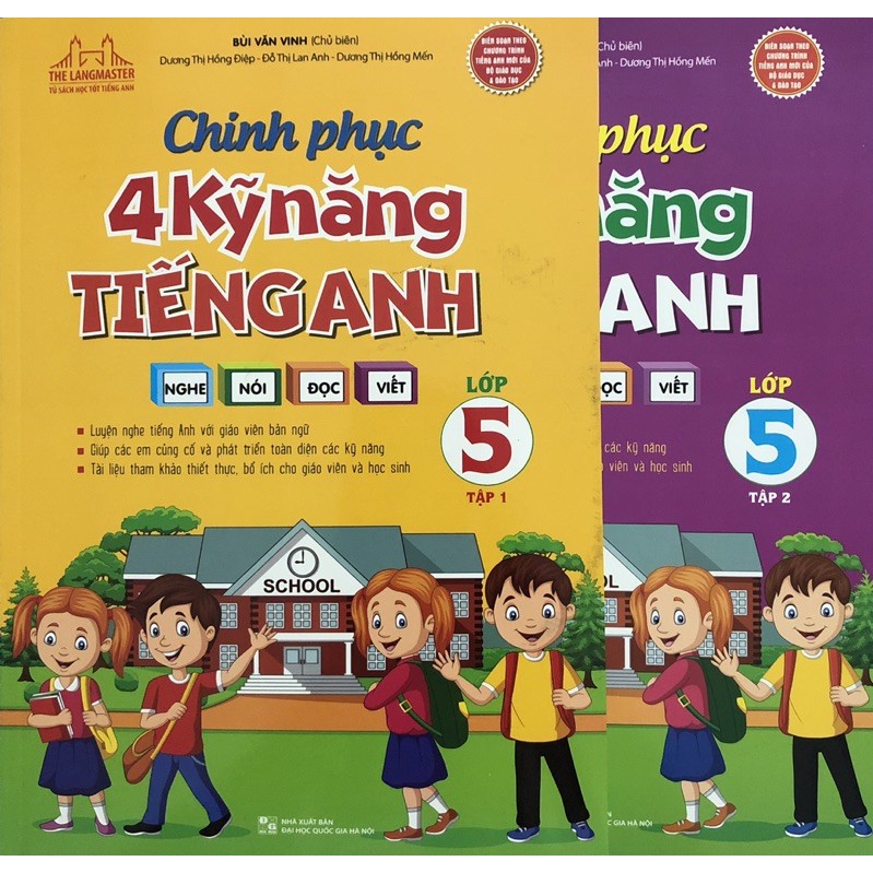 Sách - Chinh phục 4 kỹ năng tiếng anh Nghe - Nói - Đọc -Viết lớp 5 (Combo 2 tập)