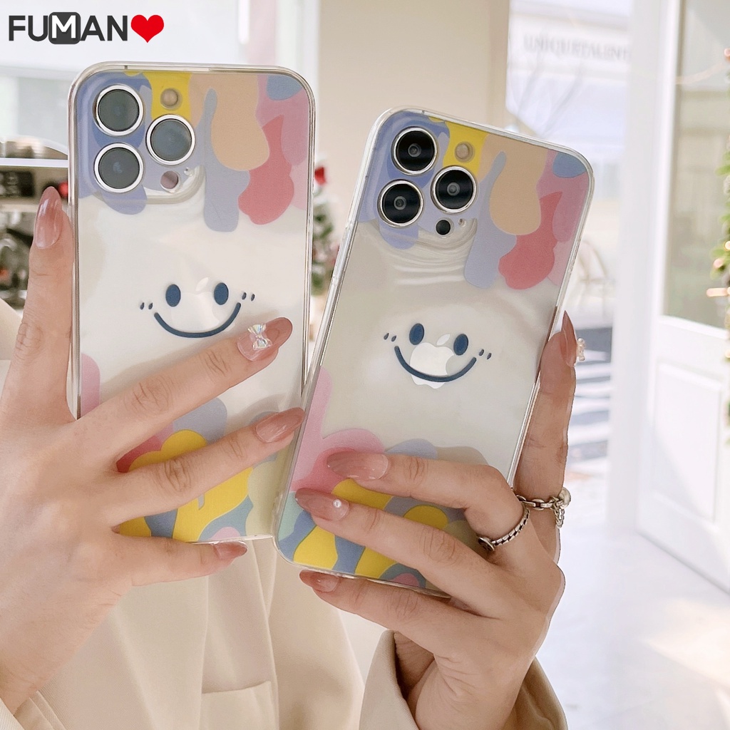 Casing For Samsung Galaxy A72 A52 A42 A32 A22 A12 A71 A51 A31 A11 A50 A50s A21s A20s A30 A20 A10s A10 A02s A02 A91 A81 M10 M42 M12 M80s M60s Note 20 10+ 9 8 S21+ S20+ Plus Ultra FE Lite Cover Cute Cartoon Smiley Transparent Soft TPU Phone Case