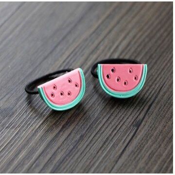 Set 2 Dây Cột Tóc Co Giãn Hình Hoạt Hình Dễ Thương Cho Bé Gái