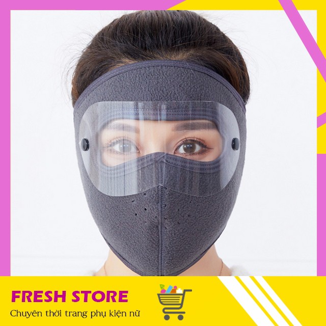 Khẩu Trang Ninja Nam Nữ Che Kín Mặt Kín Cổ Lót Vải Nỉ Siêu Ấm Có Kính KTN01KHNX – Freshstore | BigBuy360 - bigbuy360.vn